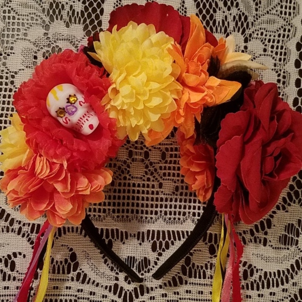 Day of the Dead Floral Headband